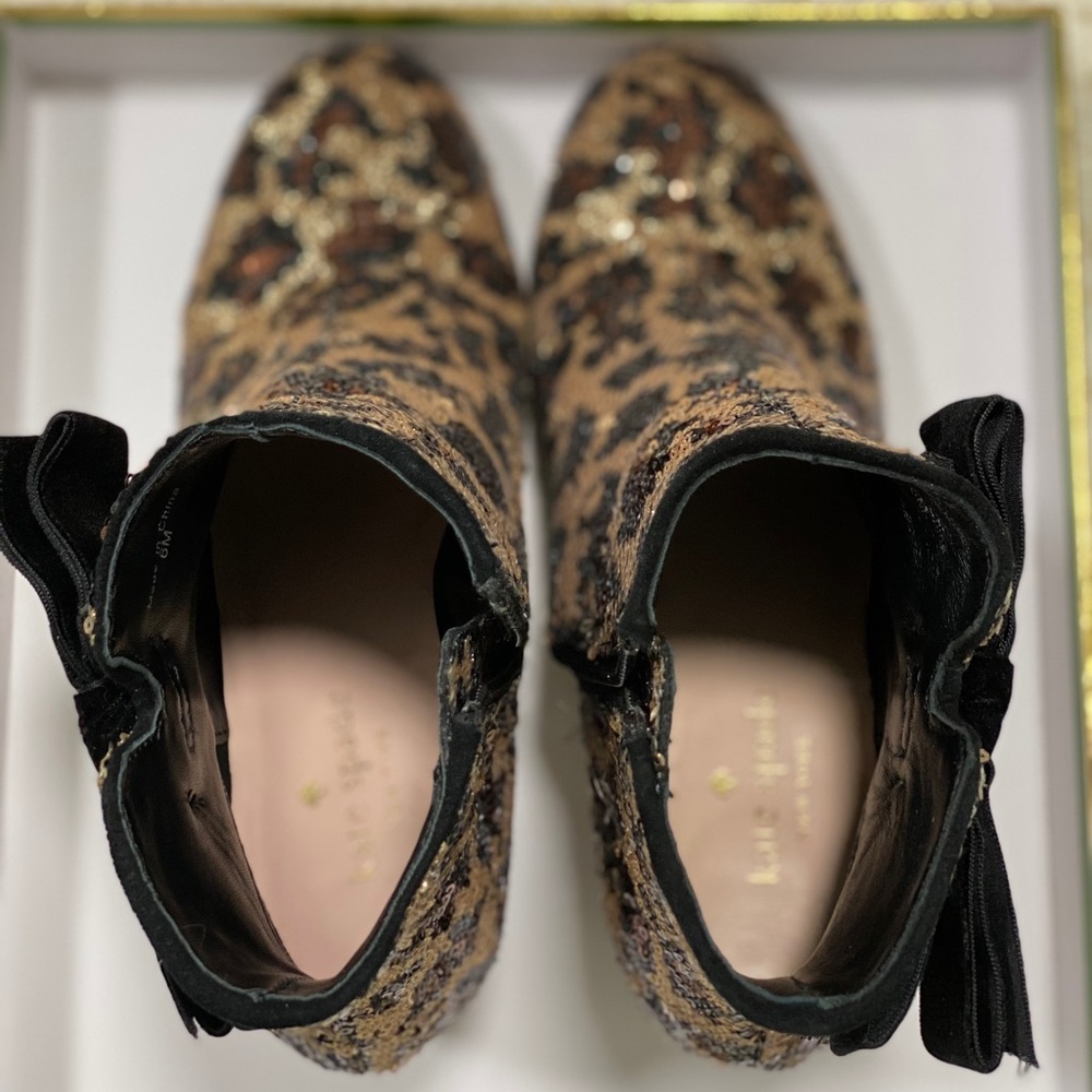 Kate Spade Sequin Leopard Boots - Picture 5 of 8